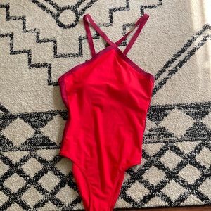 Summersalt The Fused River bathing suit in Sangria & Lava
